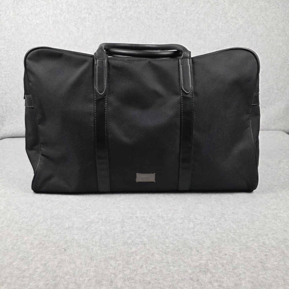 BOSS Black Soft Duffle Bag 20 Inch Travel Carry On Mens Overnight Weekender